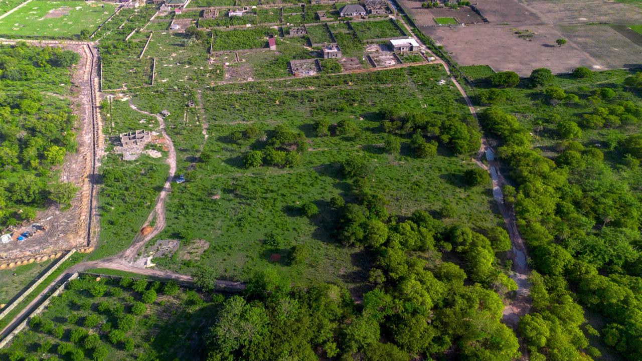 Aerial view of development land in The Gambia